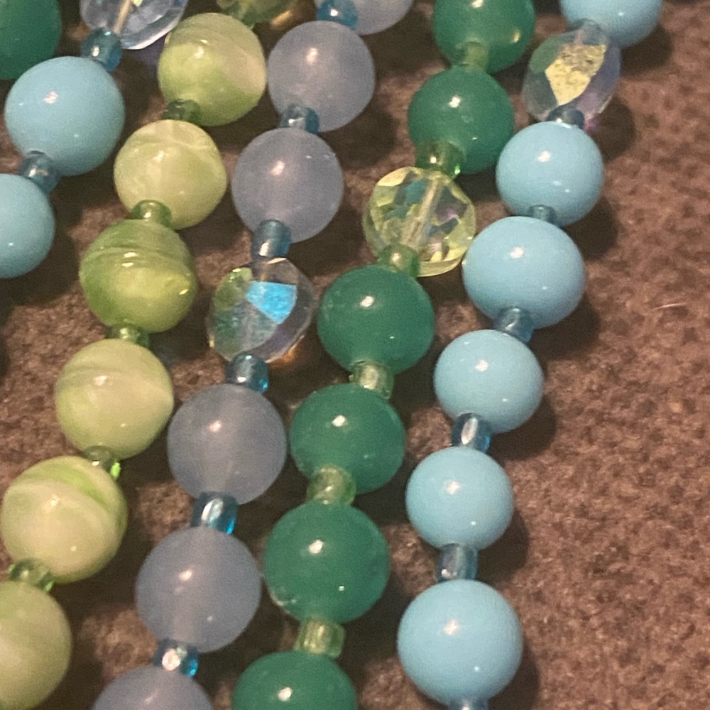 Unique, Outstanding Beaded Multilayer Necklace - image 4